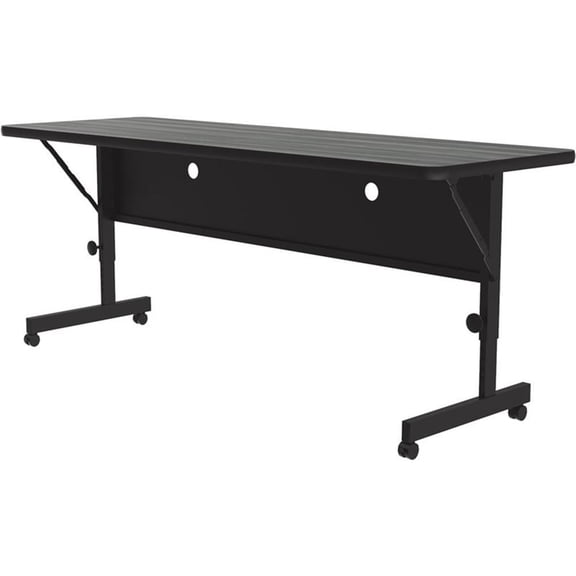 Correll 24"W x 60"D Deluxe High Pressure Flip Top Table in New England Driftwood
