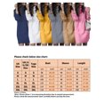 thumbnail image 2 of Fashnice Robe Tricotée pour Femmes Couleur Unie Min Manches Longues Chandail Décontracté Chaud Hauts Jaune m, 2 of 2