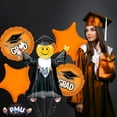 thumbnail image 5 of PMU Graduation Jumping Smiley Grad Balloon Bouquet | Jumping Grad Mylar Balloons | Jump for Joy Graduation Smiley Grad Balloon | Grad Foil Balloons | Orange (5/Pkg) Pkg/1, 5 of 8