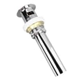 thumbnail image 4 of Desagüe de fregadero emergente con rebosadero, tapón de desagüe de acero inoxidable, drenaje rápido, cromado pulido, piezas para baño, 4 of 14
