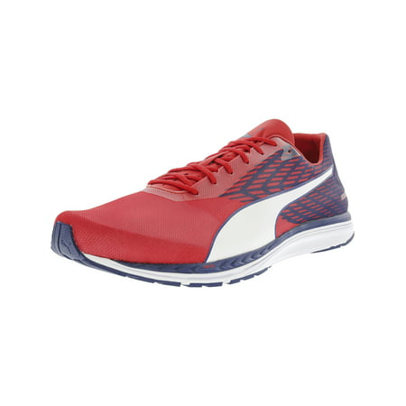 Men's Speed 100 R Ignite Toreador / Blue Depths White Ankle-High Running Shoe - (Best Running Shoes For Speed)