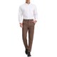 thumbnail image 2 of Pantalones de vestir planos de color bloque impresos geométricos casuales para hombres INSPIRE CHIC 38 Marrón, 2 of 7