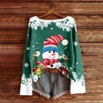 thumbnail image 2 of Christmas Sweaters Women Xmas Snowman Snowflake Graphic Long Sleeve Knit Shirts Fall Winter Casual Loose Fit Blouses, 2 of 3