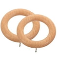 thumbnail image 4 of DRAFIDEEP 2Pcs Curtain Rod Rings in Brown for Home Decoration Round Shape 8x7cm, 4 of 8