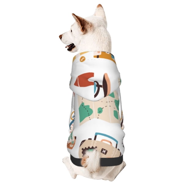 Balery Travel1 Sudadera con Capucha para Perros Pequeños – Ropa para Mascotas, Disfraz para Perros y Gatos, Ideal para Fiestas y Cosplay-Medium