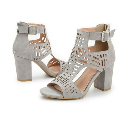 

Platform Sandals Women Fashion Fish Mouth Sandals Summer Casual Buckle Chunky Heel Sandals Slip On Cutout Wedge Sandals