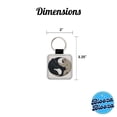 thumbnail image 5 of Two Gorillas Yin Yang Faux Leather Square Keychain, 5 of 7