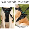 thumbnail image 2 of BARKBAY - Arnés para perro sin tirones con clip frontal, resistente y reflectante de fácil control para pasear perros grandes, Negro, Large(Chest:27-32), 2 of 5