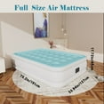 thumbnail image 4 of Full Air Mattress with Built in Pump,Inflatable High Portable,Blow Up Air Bed for Home,Travel and Guest(Sky Blue), 4 of 10