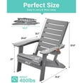 thumbnail image 3 of WINSOON HIPS Folding Adirondack Chairs with Arc Back & Cup Holder Set Of 2-Gray, 3 of 7