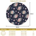 thumbnail image 3 of Pioneer Flower Floral Print Pattern Round Tablecloth 60 X 60 Inch, Wrinkle Resistant Wipeable Table Cloth for Kitchen Dining Picnic Patio Party, 3 of 6
