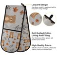 thumbnail image 2 of Yayeee Double Oven Mitt Kitchen Heat Resistant Baking 35" x7" Quilted Glove, Brown Cartoon Bears, 2 of 6