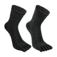 thumbnail image 5 of Unique Bargains 1 Pair Full Finger Five Toe Socks Unisex Non Slip Daily Fit Finger Socks Black, 5 of 7
