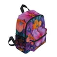 thumbnail image 2 of FORMRS School Backpack with Front Zippered Pocket 12" Elementary Student Travel Daypack, Large Purple Flowers, 2 of 6