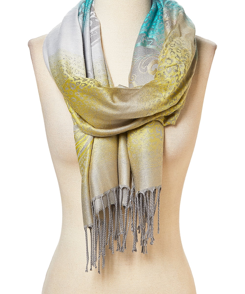 Turquoise Scarfs for Women Pashmina Cashmere Fashion Scarfs for Winter