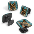 thumbnail image 2 of 4 Pcs Cabinet Handle Drawer Pulls Sheepdog Knobs with Screws Square Furniture Office Cabinet Knob Decoration, 2 of 7