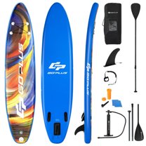 Topcobe Inflatable Stand Up Paddle Board with Backpack Aluminum Paddle Pump, Outdoor Sports Equipment/Accessories-L