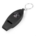 thumbnail image 1 of Multifunction 4 in 1 Safety Whistle Compass Thermometer Magnifier with Keychain Outdoor Travel Emergency Survival, 1 of 8