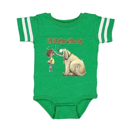 

Inktastic Life is Better with a Dog Gift Baby Boy or Baby Girl Bodysuit