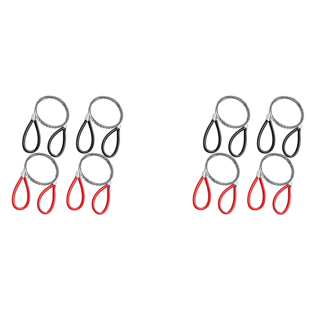 Pipe 8 Pcs Stainless Steel Cable Saw, Metal Wire Saw Hand Pocket String Rope Saw PVC Pipe