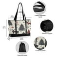 thumbnail image 2 of FORMRS Canvas Laptop Tote Bag for Women with 15.6" Computer Compartments Shoulder Handbag, Beige Christmas Forest, 2 of 7