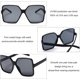 thumbnail image 3 of Ubiuo Oversized Square Sunglasses For Women Big Large Wide Fashion Shades For Men 100% Uv Protection Unisex, 3 of 4
