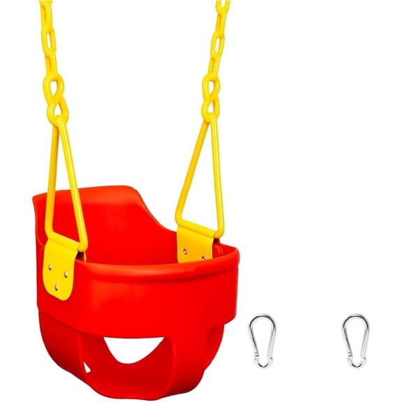 Premium High Back Full Bucket Toddler Swing Seat with Finger Grip