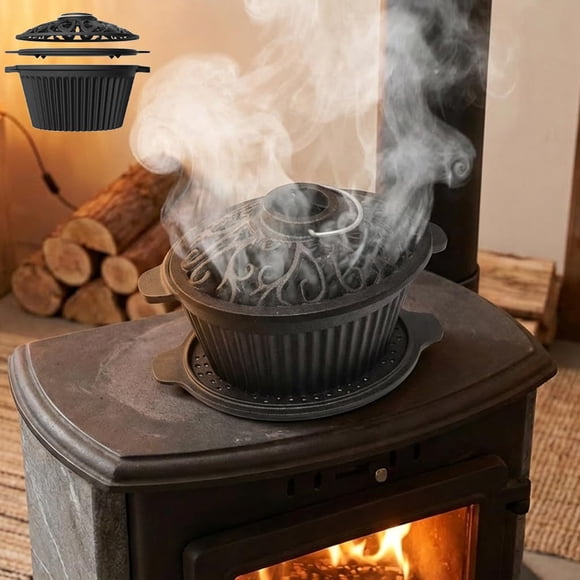 Humidificador de hierro fundido para estufa de leña Aurionix