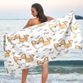 thumbnail image 6 of Coolnut Microfiber Beach Towels,Cute Welsh Corgi Sand Free Beach Towel,Quick Dry Beach Towel, Extra Large Beach Towels for Adults,Kids 71"x31", 6 of 6