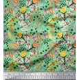 thumbnail image 1 of Soimoi Cotton Cambric Fabric Leaves & Floral Artistic Decor Fabric Printed Yard 42 Inch Wide, 1 of 3