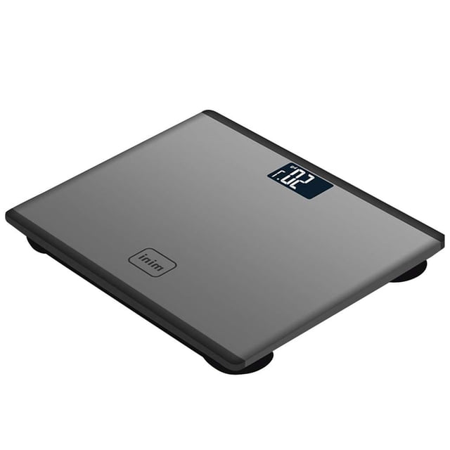 Mini báscula electrónica digital LED portátil con sensor de presión automático báscula de peso corporal, gris Methold JJ15508-02