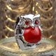 thumbnail image 1 of Price Down Sfonq Mothers Day Gift for Grilfriend ,Womens Watches New Hot Creative Fashion Retro Owl Finger Watch Clamshell Ring Watch RD,Red Buy 2 Save 10%, 1 of 2