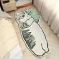 thumbnail image 2 of Cartoon Bedside Rug Cat Floor Mat Fluffy Cat Mats Irregular Carpet for Living Room Shaggy Area Rugs Thicken Doormat Cute Decor, 2 of 7