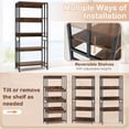 thumbnail image 4 of Costway 2 PCS 5 Tier Bookshelf 62" Tall Bookcase with Tiltable Shelves Display Storage Rack, 4 of 9