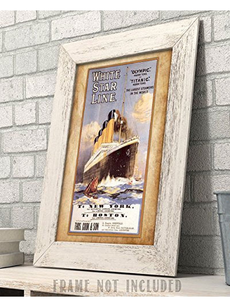 Vintage Titanic Poster Art Print - 11x14 Unframed Art Print