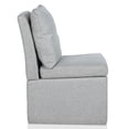 thumbnail image 4 of Furniture of America Jaine Modern Fabric Pillow Back Dining Side Chair with Casters, Taupe, 4 of 7