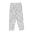 thumbnail image 4 of Balery Black White Music print Women's Pajama Pants,Ultra Lightweight Pjs,Lounge Pant-Small, 4 of 9