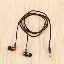 Amosfun Stereo Earphone In-ear Wired Earphones Red Cloth Rope 1Pcs