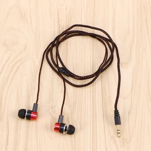 OULII Ecouteurs câblés Earphone avec 3.5mm Branchez le tissu rouge 1Pcs