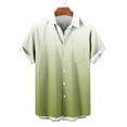 thumbnail image 2 of Men's Gradation Print Button Down Shirt | Quick Dry Short Sleeve Shirt Turndown Collar Relaxed Fit Casual Button Front 95 Polyester 5 Spandex Daily Beach Vacation Work Streetwear, 2 of 7