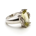 thumbnail image 4 of Elegant Emerald Cut Peridot CZ Statement Cocktail Ring Size 6 Jewelry Ring Gold, 4 of 6