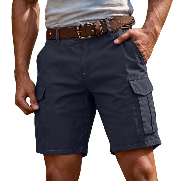 Men's Cargo Shorts Summer Straight Leg 7 Inch Inseam Shorts Casual