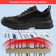 thumbnail image 6 of Safety Shoes Men's Lightweight Black Work Shoes Anti-Smashing Steel Toe Work Trainers Comfortable EU 35-47, 6 of 7