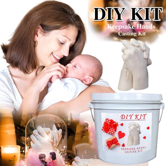 Moule en Silicone en Résine Époxy / Grandes Mains Bricolage Plâtre Souvenir Statue Kit de Moulage Kit de Coulée Maintien Maison Bricolage Bricolage Moule en Résine,Moule de Coulée en Silicone,Moule à Bijoux,Moule de sous-Verre,Moule Flexible,Multi‐s