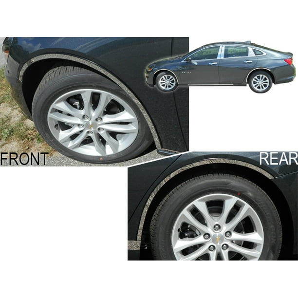 Stainless Steel Wheel Well Trim 4Pc Fits 20162020 Chevy Malibu WQ56105