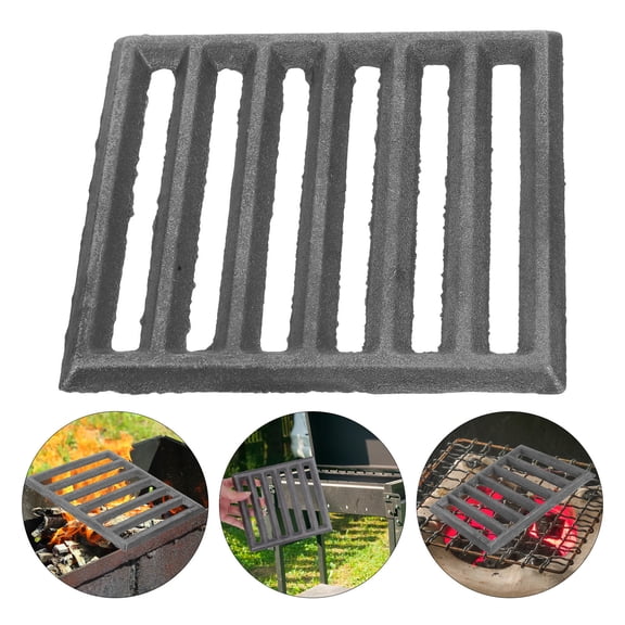ELAYARD Black Cast Iron Grill Grate Heavy Duty 1 Piece for Outdoor BBQ and Camping