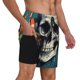 thumbnail image 2 of Fotbe Modern Hip-Hop Skull Traje de Baño para Hombre – Shorts de Natación de Secado Rápido con Forro y Bolsillos-X-Large, 2 of 6