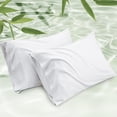 thumbnail image 1 of Fundas de almohada Bedsure tamaño king, rayón y bambú, color blanco (2), 1 of 8