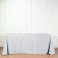 thumbnail image 2 of BalsaCircle Christmas Holidays 90" x 132" Silver Rectangle Polyester Tablecloth Linen, 2 of 8