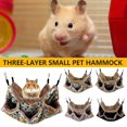 thumbnail image 4 of Plush Warm 3-layer Pet Hammock Multiple Spaces Comfortable Hanging Sleeping Bag For Squirrel Ferrets Rabbits Small Pets Supplies, 4 of 8